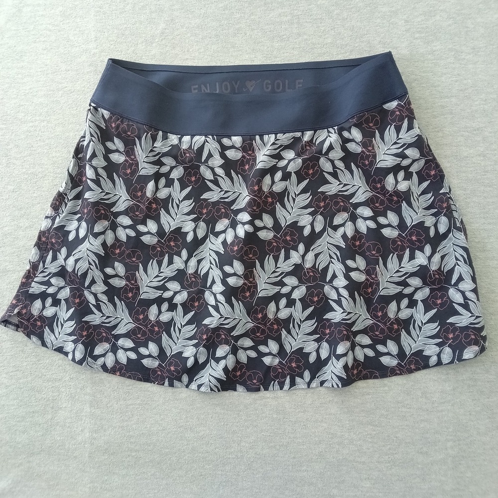 Puma Golf Women XXL Navy Blue Floral Botanical Print Active Skort 537231-02